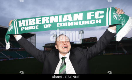 The new Hibernian manager Mixu Paatelainen during a press call at Easter Road Stadium in Edinburgh. Stock Photo