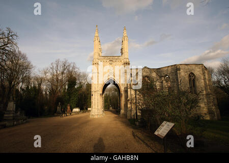 Landmarks, London Cemetery. Nunhead Cemetery, Southwark. Stock Photo