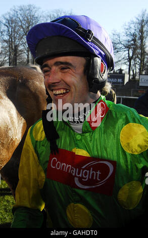 Ruby Walsh celebrates his victory on Douvan in the Sky Bet Supreme ...