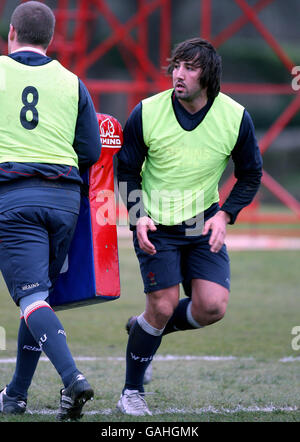 Wales' Gavin Henson during a training session at the Vale of Glamorgan Hotel, Hensol. Stock Photo