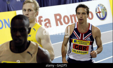 Athletics - Norwich Union International - kelvin Hall. Great Britain's Sam Ellis competes the in the Men's 800m during the Norwich Union International match at Kelvin Hall, Glasgow. Stock Photo