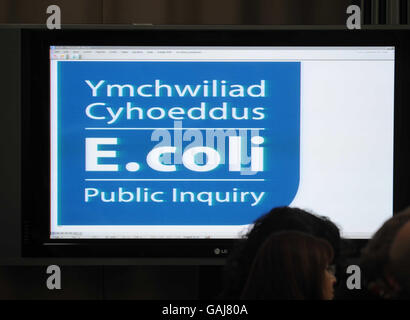 The public inquiry in Cardiff gets underway into the E.coli outbreak which killed Mason Jones in 2005. Stock Photo