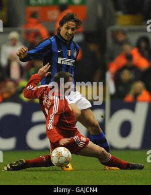 Soccer - UEFA Champions League - Liverpool v Inter Milan - Anfield Stock Photo