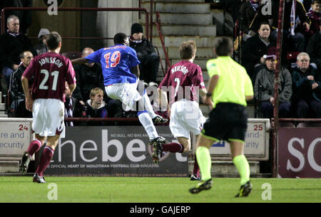 Soccer - Clydesdale Bank Premier League - Heart Of Midlothian v Rangers - Tynecastle Stadium Stock Photo