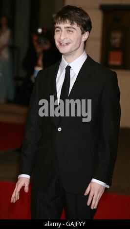Daniel Radcliffe arrives for the 2008 Orange British Academy Film Awards (BAFTAs) at the Royal Opera House in Covent Garden, central London. Stock Photo