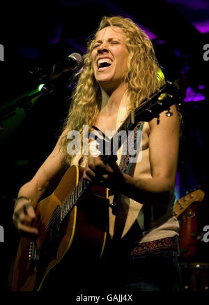 Sheryl Crow in concert, London. Sheryl Crow in concert at the Scala in London. Stock Photo