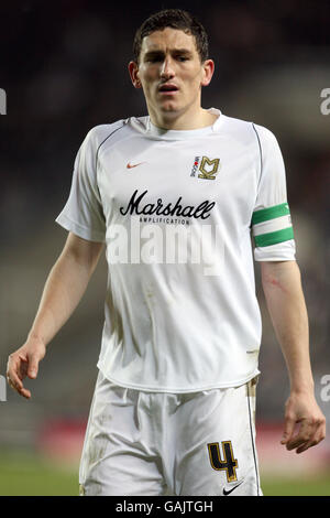 Soccer - Johnstone's Paint Trophy - Southern Section - Final - Milton Keynes Dons v Swansea City - Stadium:mk. Keith Andrews, Milton Keynes Dons Stock Photo