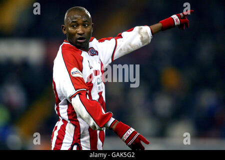 Soccer - Worthington Cup - Semi Final - First Leg - Sheffield United v Liverpool. Peter Ndlovu, Sheffield United Stock Photo