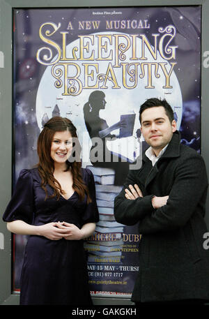 Coronation Street actors Lucy Evans and Bruno Langley at the launch of the musical version of Sleeping Beauty in which they star, at the Gaiety Theatre, Dublin in May. Stock Photo