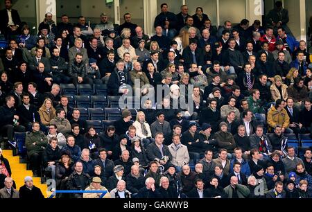 Soccer - UEFA Champions League - First Knockout Round - Second Leg - Chelsea v Olympiakos - Stamford Bridge. A view of empty seats in the stands Stock Photo