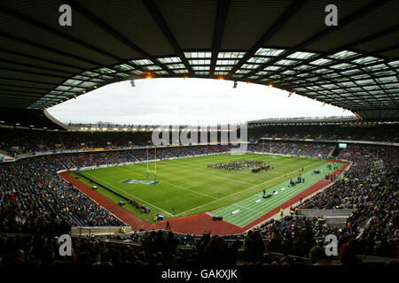 Rugby Union - RBS 6 Nations Championship Match - Scotland v Wales - Murrayfield Stock Photo