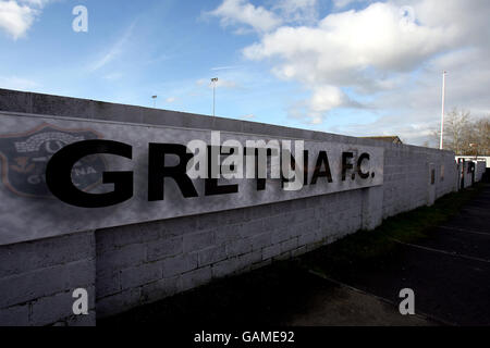 Soccer - Clydesdale Bank Premier League - Raydale Park Feature. Raydale Park, the home of Gretna Football Club Stock Photo