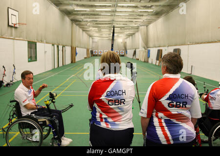 Archery - British Paralympic Association - Training - Lilleshall National Sports Centre Stock Photo