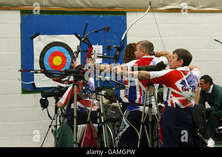 Archery - British Paralympic Association - Training - Lilleshall National Sports Centre Stock Photo