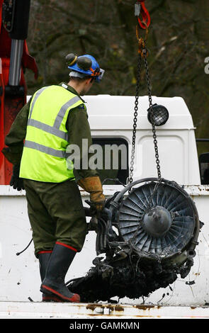 Kent plane crash Stock Photo