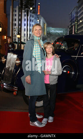 Jo Whiley and her son Jude arrive at the opening of The Twilight Zone of Terror during the 15th Anniversary Celebrations at Disneyland Paris. Stock Photo