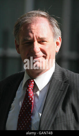 Parliamentary Secretary to the Treasury and Chief Whip Geoff Hoon arrives for a Cabinet Meeting at 10 Downing Street in London. Stock Photo