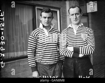 France Andre Haget tackles England Nim Hall 1953 Rugby Union Old Photo