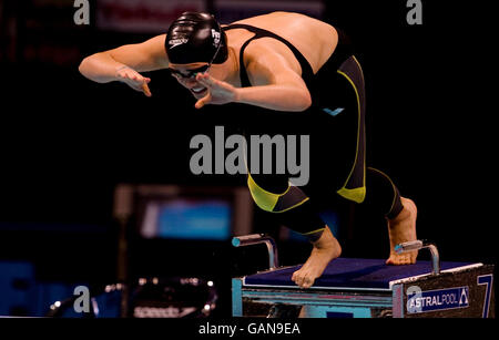 Swimming - FINA World Short Course Championships - Day Four - MEN Arena. Mozambique Jessica Vieira completes in the 50metres freestyle during the FINA World Short Course Championships at the MEN Arena, Manchester. Stock Photo