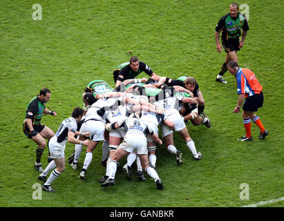 Rugby Union - EDF Energy National Trophy - Final - Exeter Chiefs v Northampton Saints - Twickenham. General view of the EDF Energy National Trophy Final between Exeter Chiefs and Northampton Saints Stock Photo