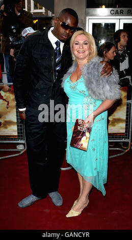 Ben Ofoedu and Vanessa Feltz attend the opening night of Gone With the Wind at the New London Theatre on Drury Lane, London. Stock Photo