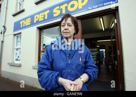 Pet shop owner Valerie Greenwood, 71, with some of the abandoned ...