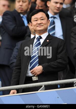 Soccer - Barclays Premier League - Manchester City v Fulham - City of Manchester Stadium. Manchester City owner Thaksin Shinawatra Stock Photo