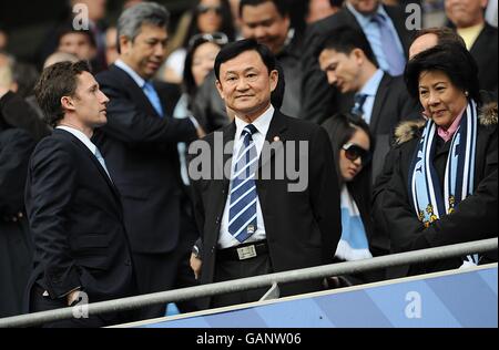 Soccer - Barclays Premier League - Manchester City v Fulham - City of Manchester Stadium. Manchester City owner Thaksin Shinawatra Stock Photo