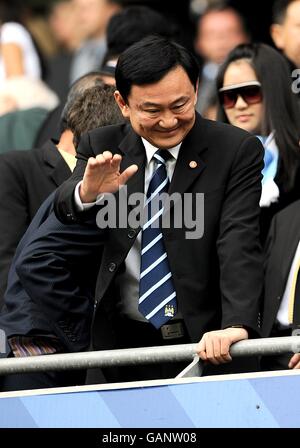 Soccer - Barclays Premier League - Manchester City v Fulham - City of Manchester Stadium. Manchester City owner Thaksin Shinawatra Stock Photo