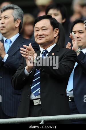 Soccer - Barclays Premier League - Manchester City v Fulham - City of Manchester Stadium. Manchester City owner Thaksin Shinawatra Stock Photo