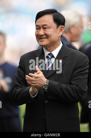 Soccer - Barclays Premier League - Manchester City v Fulham - City of Manchester Stadium. Manchester City owner Thaksin Shinawatra Stock Photo