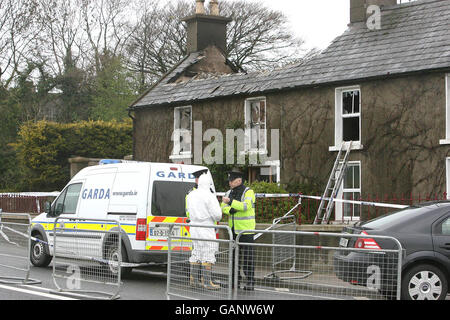 Four killed in house fire Stock Photo