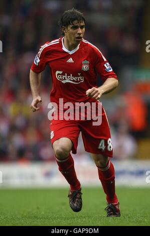 Soccer - Barclays Premier League - Liverpool v Manchester City - Anfield. Emiliano Insua, Liverpool Stock Photo