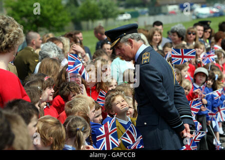 The Prince of Wales at RAF Odiham Stock Photo