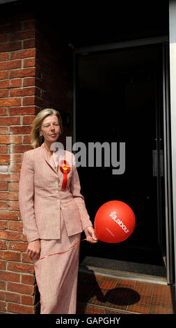 Labour Party candidate Tamsin Dunwoody canvassing in Crewe ahead of the Crewe and Nantwich by-election. Stock Photo