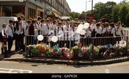 Teenager murdered in bakery Stock Photo