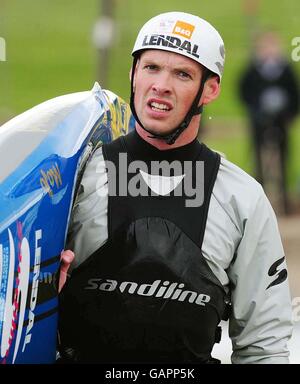 Team GB Slalom canoeist Campbell Walsh during a photo call at John Dudderidge House, Nottingham. Stock Photo