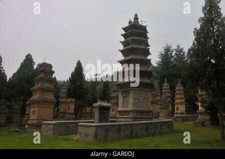 Pagoda Forest at Shaolin Monsatery Stock Photo