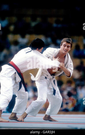 Judo - Moscow Olympic Games - Lightweight Division. Silver medallist Neil Adams of Great Britain (r) in action Stock Photo