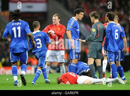 Soccer - UEFA Champions League - Final - Manchester United v Chelsea - Luzhniki Stadium Stock Photo