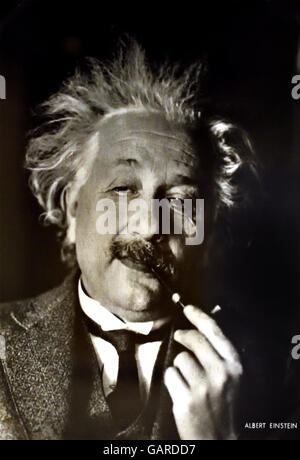 Professor ALBERT EINSTEIN (1879-1955). American (German-born) theoretical physicist. 1937 In exile at his home 112 Mercer Street in Princeton, Mercer County, New Jersey United States of America Stock Photo