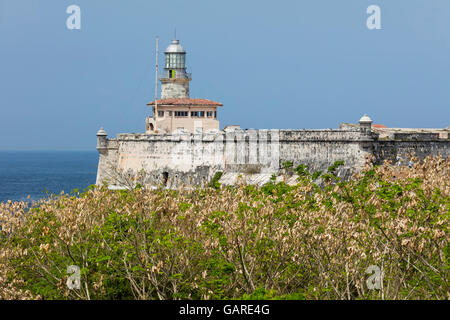 The fortress and lighthouse El Morro in Havana, Cuba Stock Photo