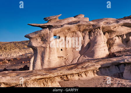 Sandstone formations at Bisti De-Na-Zin Wilderness, New Mexico, USA Stock Photo