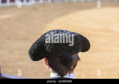 Ubeda, Spain - October 2, 2010: Detail of Pigtail, in the XIX century the bullfighters were left to grow a ponytail that braided Stock Photo