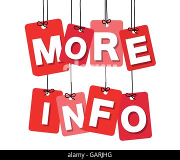 Vector colorful hanging cardboard. Tags - more info Stock Vector