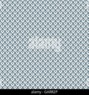 Traditional Japanese Wave Pattern Background Stock Vector