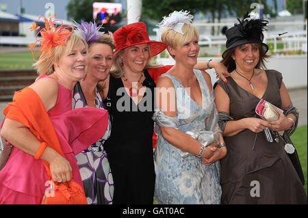 Horse Racing - 2008 Derby Festival - Ladies Day - Epsom Downs Racecourse. Racegoers during Ladies Day Stock Photo