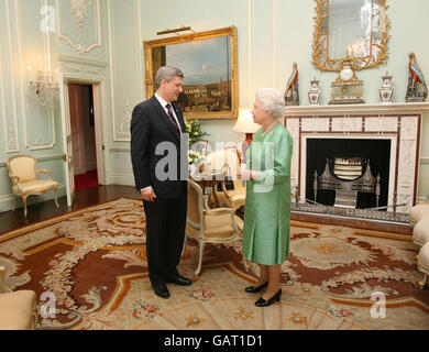 Prime Minister Stephen Harper Greets The Crowds As He Accompanies The 