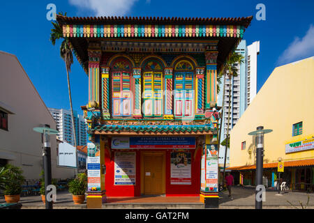 Popular location of Tan Teng Niah house at Little India for instagrammers. Stock Photo