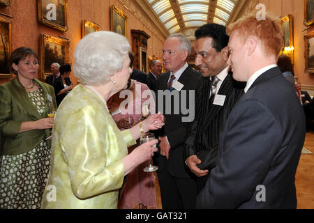 Britain's Queen Elizabeth II during a reception she hosted for the British Hospitality Industry at Buckingham Palace in London.